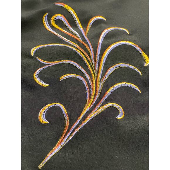 Bob Mackie Women's M Long Sleeve Top Printed Pull On Skirt 2 Pc Set Outfit Black - Picture 10 of 13